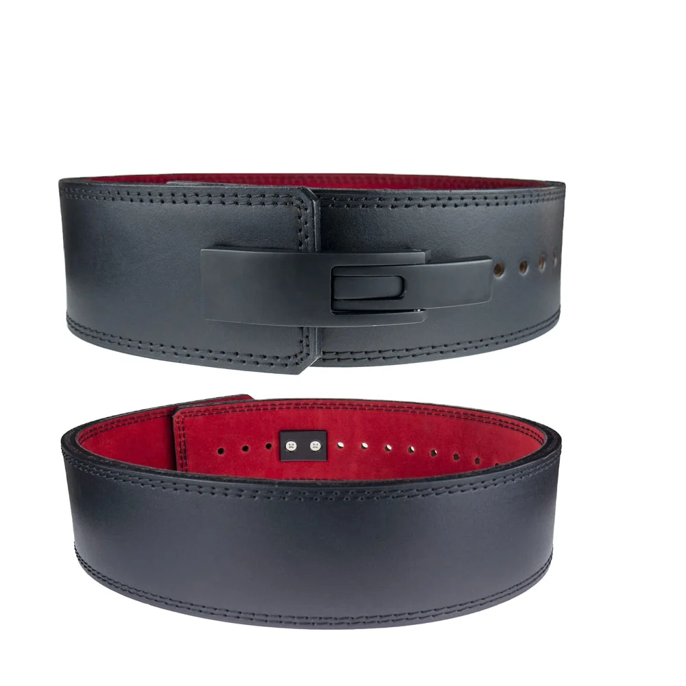 Wholesale custom design weight belts for weightlifting home gym equipment infinitely variable adjustment leather belt