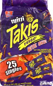 Takis Fuego Hot Chili Pepper & Lime Tortilla Chips 4oz (12-Bags)