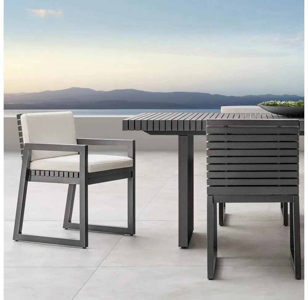 New Design Modern Patio Dining Set Aluminum Outdoor Furniture for 8 10 Metal Patio Dining Table Set