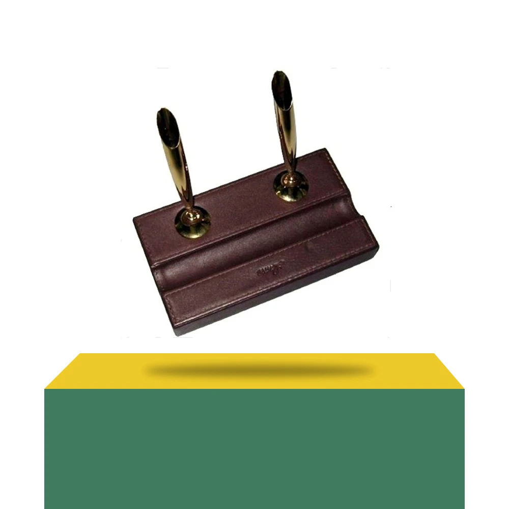 100% Best quality wood pen holder office and school stationary wooden pen holder stand with clock for deck accessories