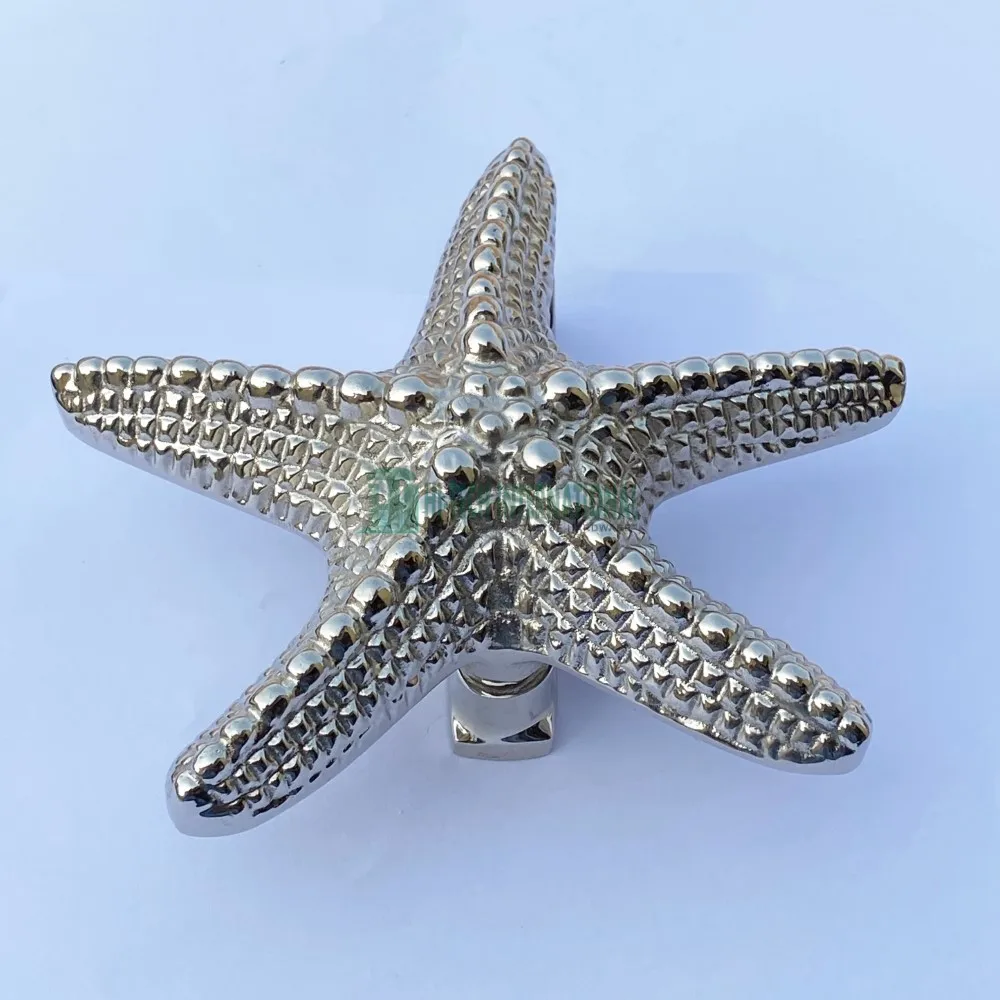 Nickel Finish Starfish Door Knocker Custom Animal Door Knocker Brass Wholesale Exporter