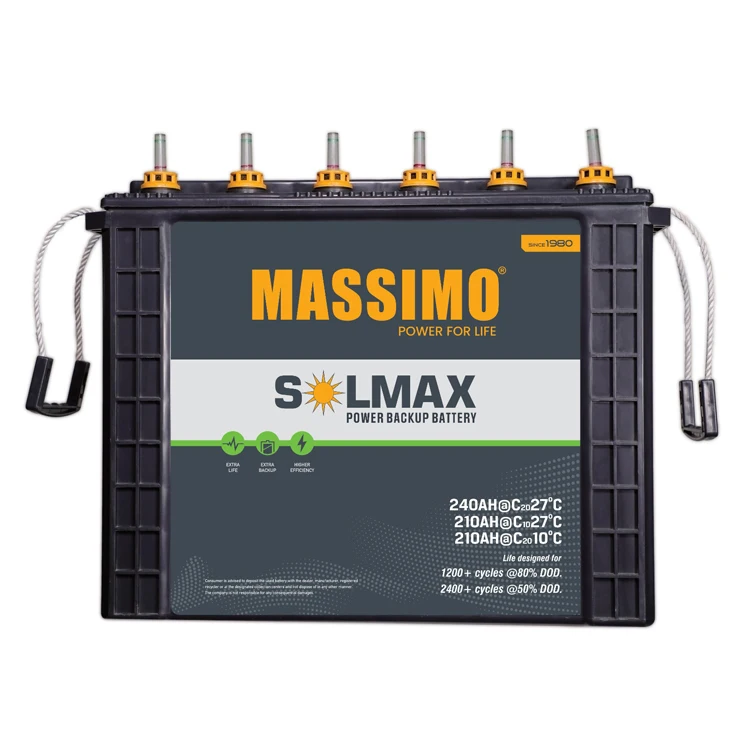 Huge Demanded 210AH Nominal Capacity 12 V MASSIMO Lead Acid Power Backup Battery at Reasonable Price