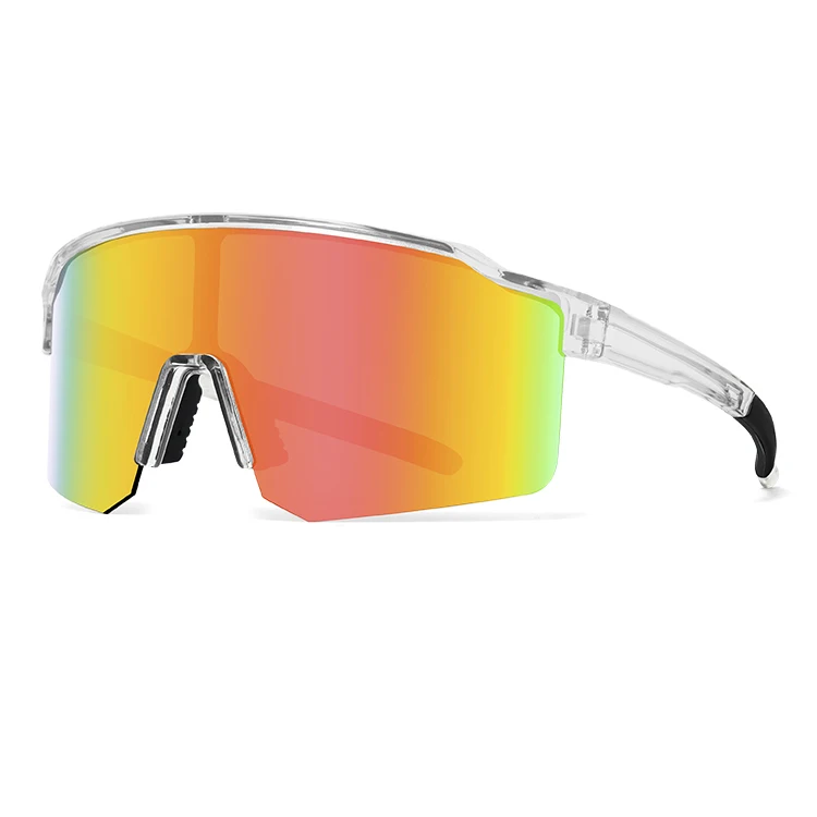 Custom full blue Cycling Glasses jh162 CE Uv400 Rimless occhiali da sole  Custom Logo Sports Sunglasses For Men Women