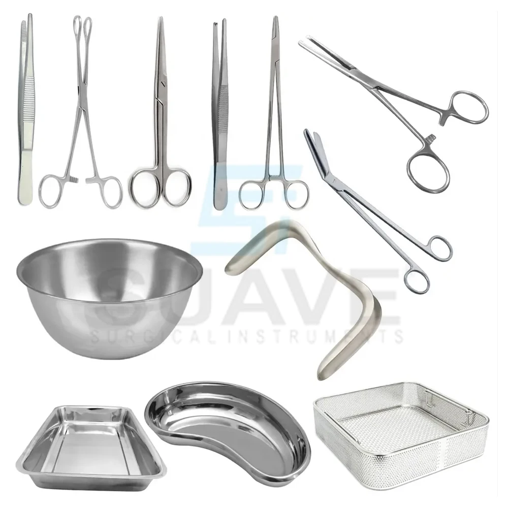 Wholesale Basic Obstetrics Gynecology Surgical Instruments Set With Steel Box By SUAVE SURGICAL INSTRUMENTS