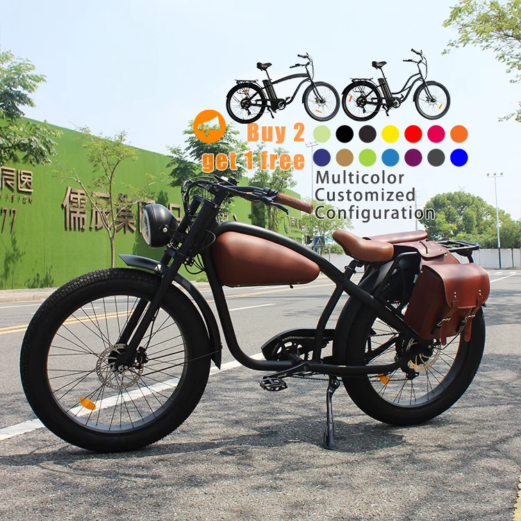 Cafe Racer Ebike Fat Tire Electric Bike Wholesale Retro Vintage Ebike City  Electric Fat Tire Bike Electric Vintage Bike