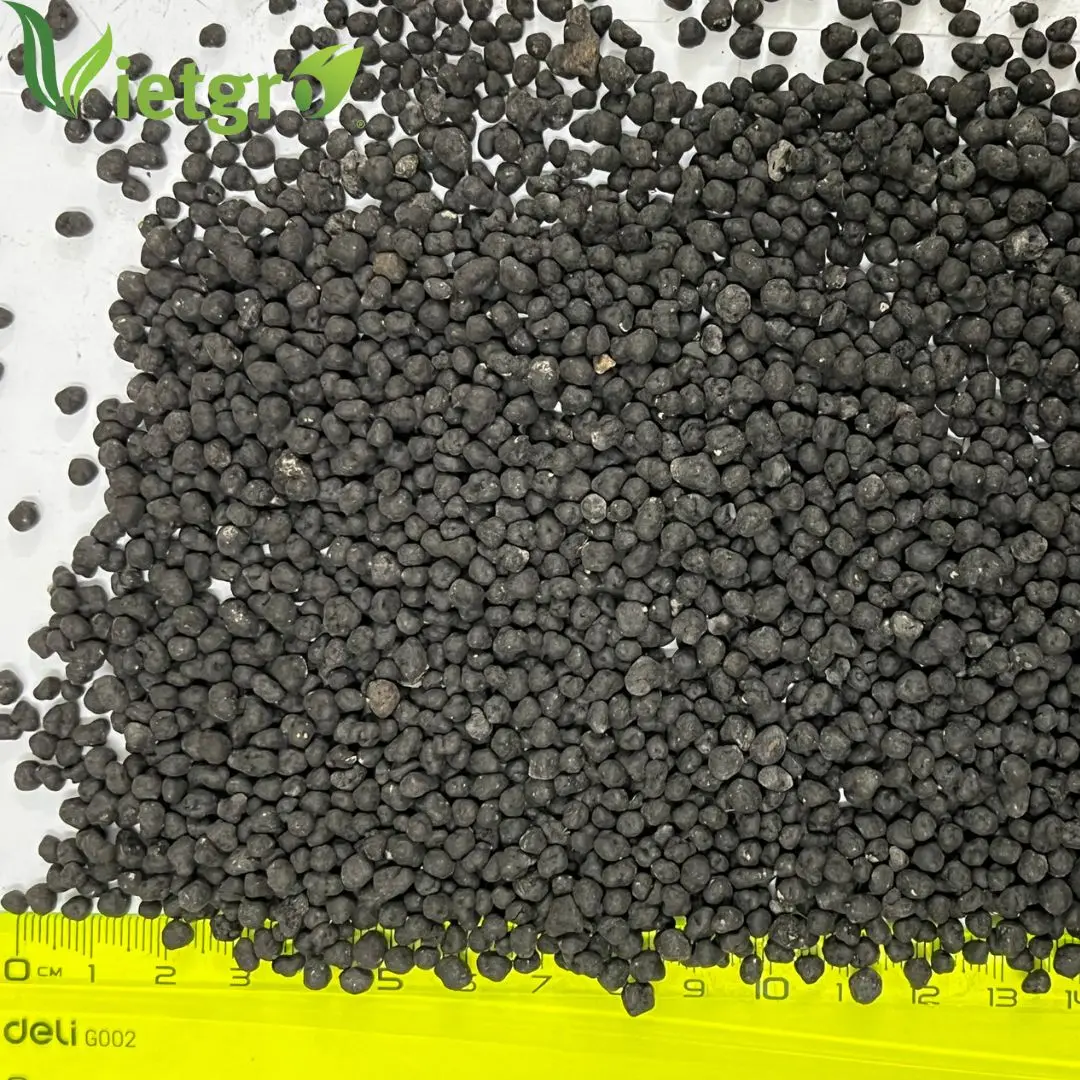 Vietgro Wholesale Organic Fertilizer NPK 2-1-1+30%OM origin Vietnam for Philippines - Black Granular