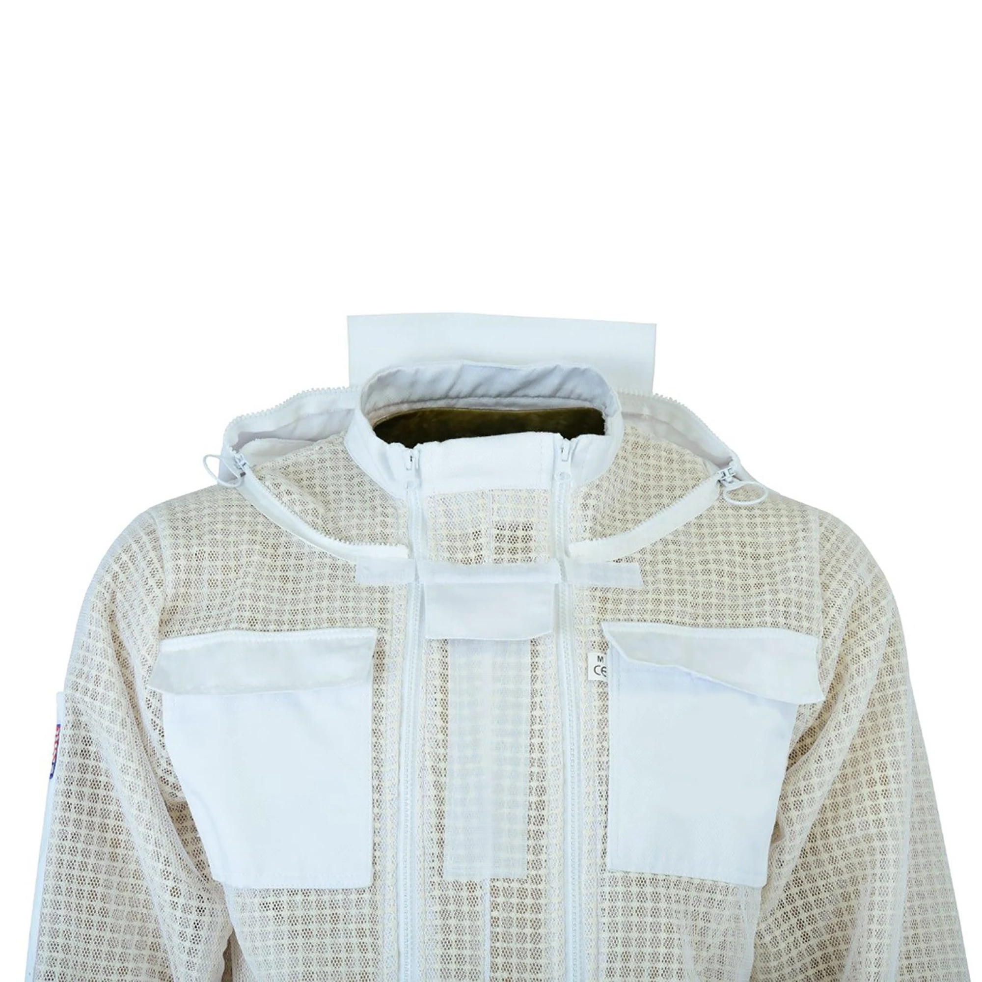 Coffee Color Cotton Beekeeper Protective Suits With Mesh Bee Breathable Suit Honey Bee Suits Unisex Smock Protective Coverall