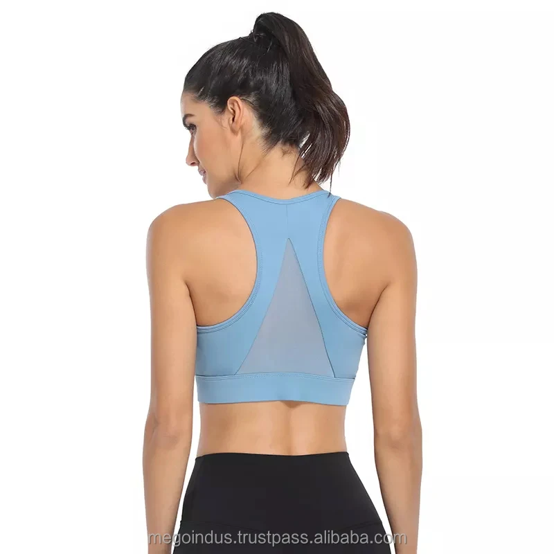 Custom Brand Women Yoga Clothing Top Quality Quick Dry Plus Size Fitness Yoga Sport Bra Zipper Front For Women