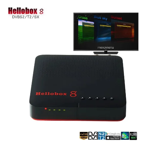 Hellobox 8 Новая версия dvb спутниковый приемник Hellobox8DVB S2X H.265 DVB T2/DVB S2 двойной тюнер