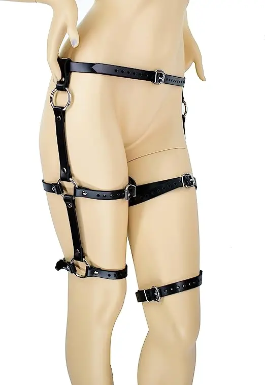 Popular Sexy Garters faux Leather Women Body Bondage Cage Sculpting Harness Waist Belt Straps Suspenders Goth Belt