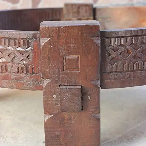 Reclaimed Solid Mango Wood Coffee Table Living Room Furniture Rustic Natural Wood Center Coffee Table Made in India