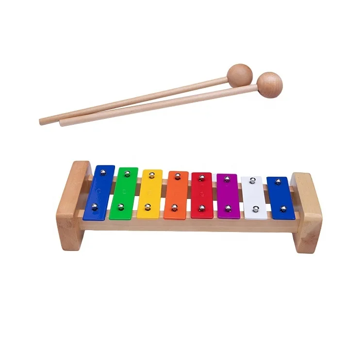 Package Sound Educational Feature Musical Instrument Toy Coloured Mini 8 Tone Metallophone from Singapore