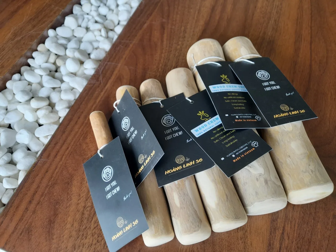 Wholesale 100% Natural Ingredient Zero Caffeine Non-calories Safety Dog Chews Coffee Wood Dog Chew HOANG LINH SG from Vietnam