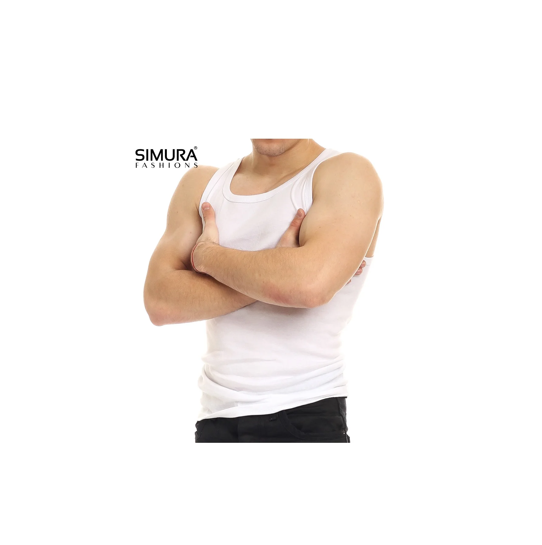 CustomFitness Sexy Mens Gym Clothes 100% Cotton Undershirt Sleeveless Fitted Men Wholesale Tank top From Bamgladesh