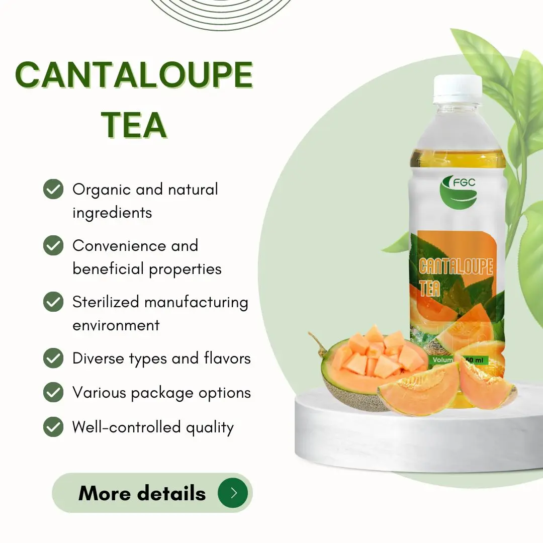 Wholesale Price Custom Label Tea Drink Refreshing Blended Tea 330ml Plastic Bottle Soft Drinks Wholesale Cantaloupe Tea