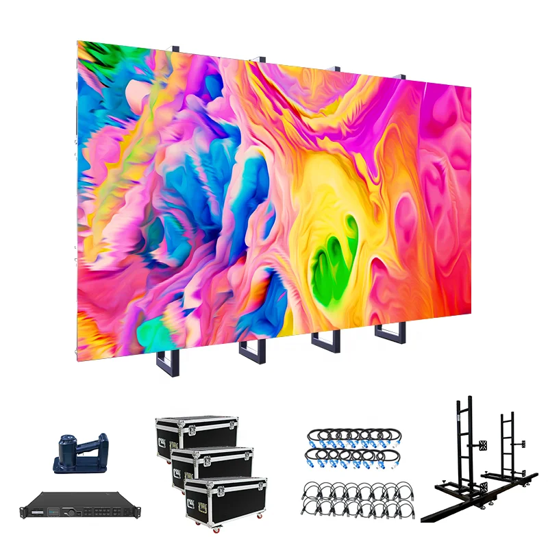 Reliable Quality 50x100 Die Cast Aluminum Cabinet Panel P2.6 P3 P3.91 High Resolution Led Video Wall Screen For Rental Display