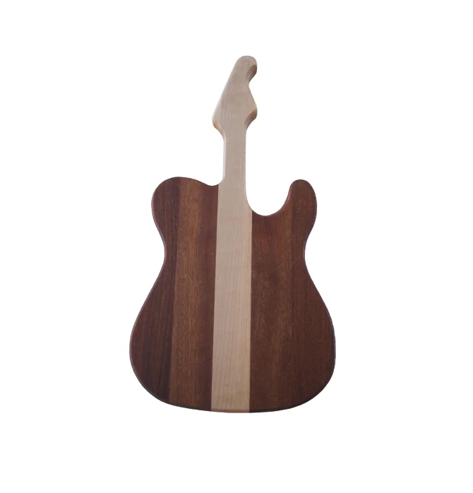 Unique Guitar Shape Mango Wood Chopping Board Wholesale Manufacturer New Design Handmade Wooden Cutting Board