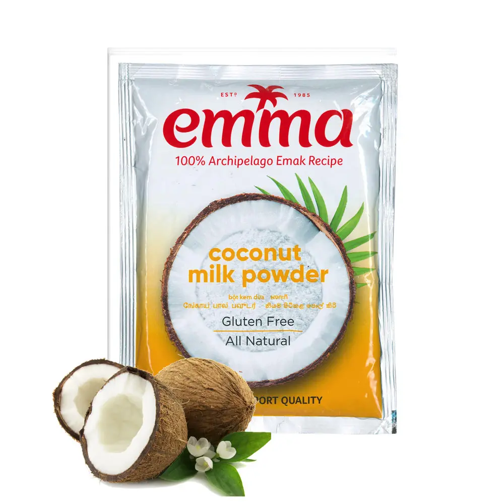 Supplier Wholesales Malaysia Different Fat Content Natural Sweet Coconut Cream Powder Vacuum Pack 50g Weight Yellow Packing