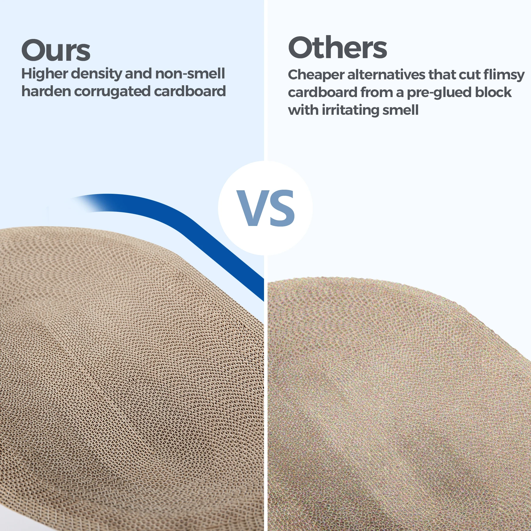 Modern and Fashion, Strong Cardboard Cat Scratcher Lounge Recycled Cat Scratching Toys Protector with Cat Hole