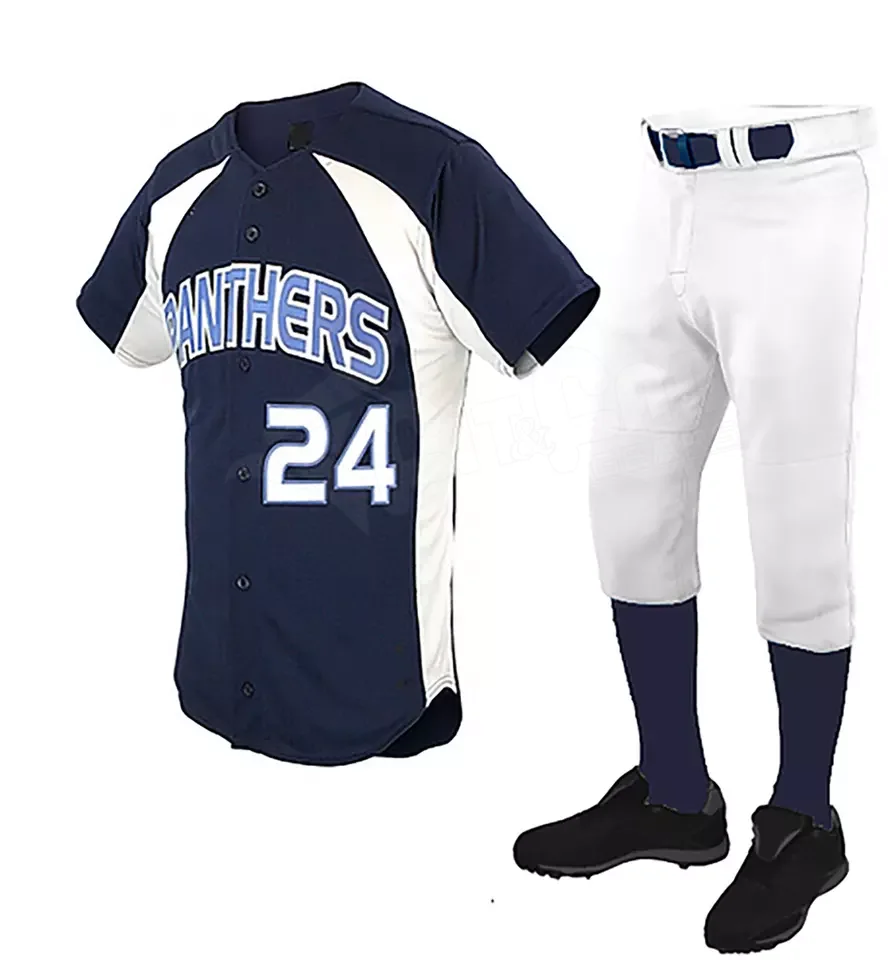 Low MOQ Top Quality Customize Logo Uniforms Sublimation Wholesale Top Trending All Colors Cheap Price Baseball Uniform Set