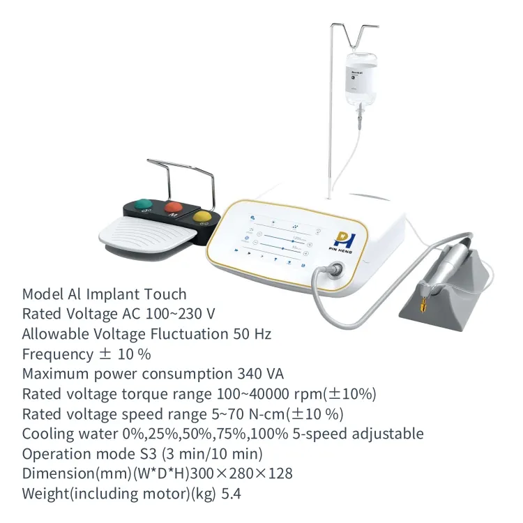 Implant motor surcigical motor dental implant surgery with fiber optic implant handpiece for free