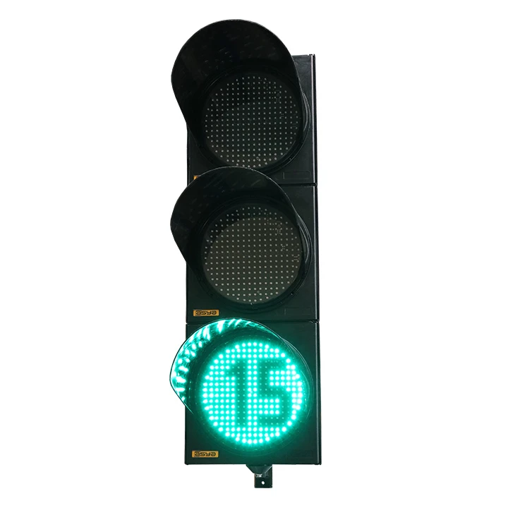 300 mm Countdown Traffic Light With 3 Modules Vehicle Traffic Light With Countdown LED Traffic Signal