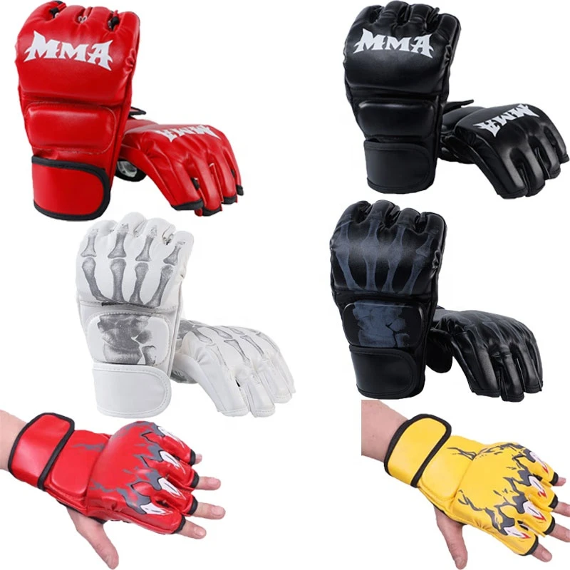 Hot Sale High Quality Wholesale MMA Boxing Training Gloves MMA Sparring Half Finger Gloves Customize Logo MMA Gloves