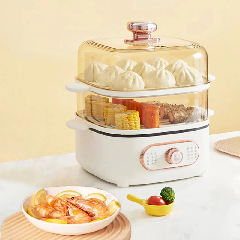 10.5L Electric Food Steamer Large Capacity Double Layers Multi Cooker Breakfast Maker Household Mini Steam Pot Cooking Machine