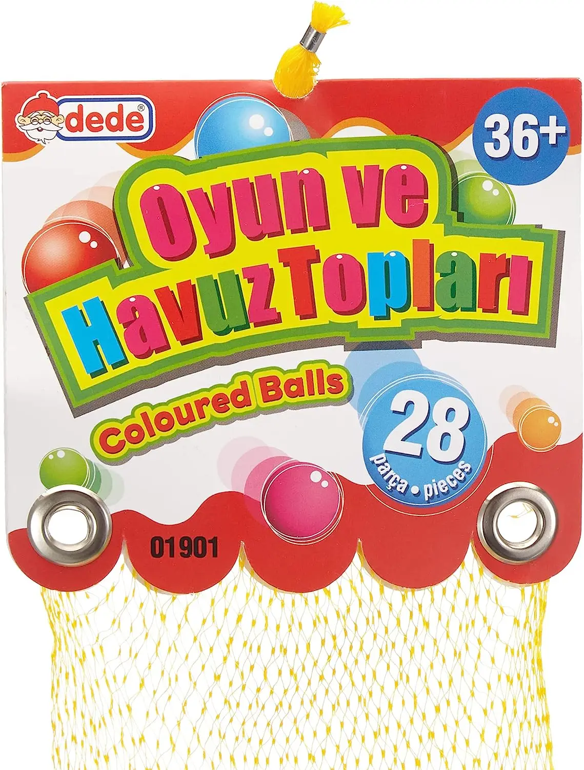 Beach and Pool Balls 28 Pieces 7 cm Game And Fun Toys in a Bag Ocean Ball Pit Indoor and Outdoor Play Plastic Various Colours