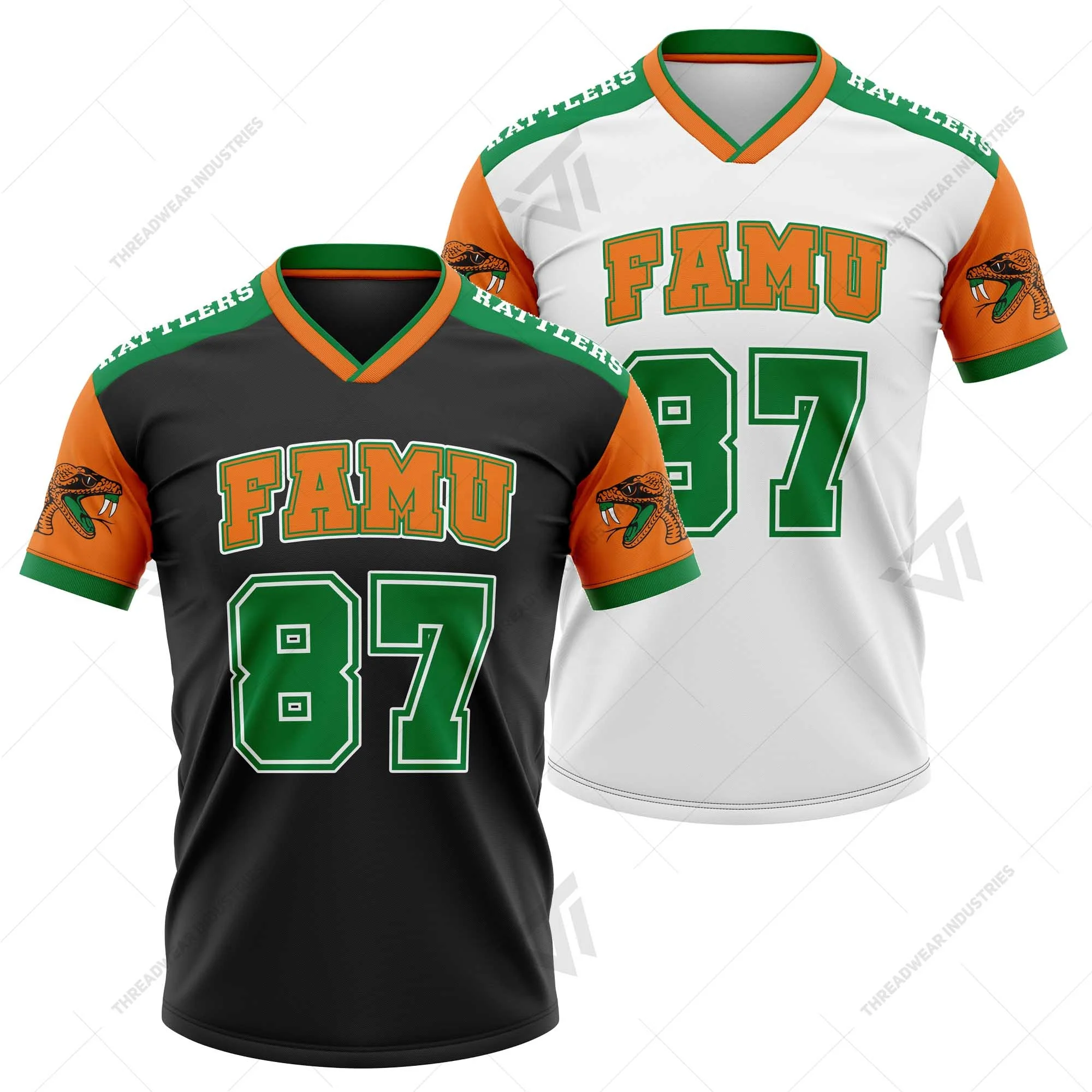 Custom College Essentials FAMU Embroidered Soccer Jersey Adults & Youth Soccer Wear Wear School Jersey Men & Women