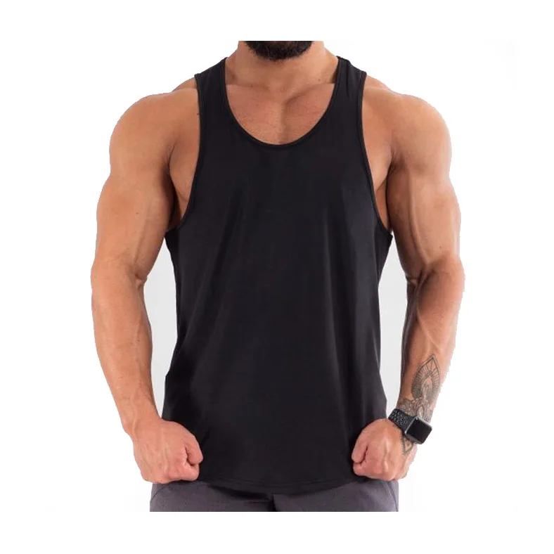 Wholesale Tapered Fit Sleeveless Physique Enhancing Armhole Cut 100% Cotton Cheeky Corel Men High-Neck Tank Top for Adults