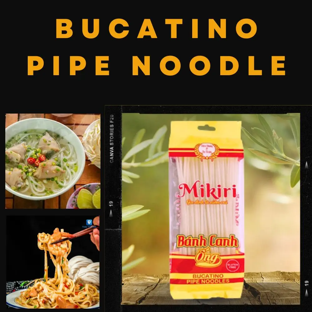 Buacatino Pipe Noodles Low-Fat High Quality Top Noodles in Viet Nam Rice Flour 80% Wheat Flour Water Easy Cooking Date One Years