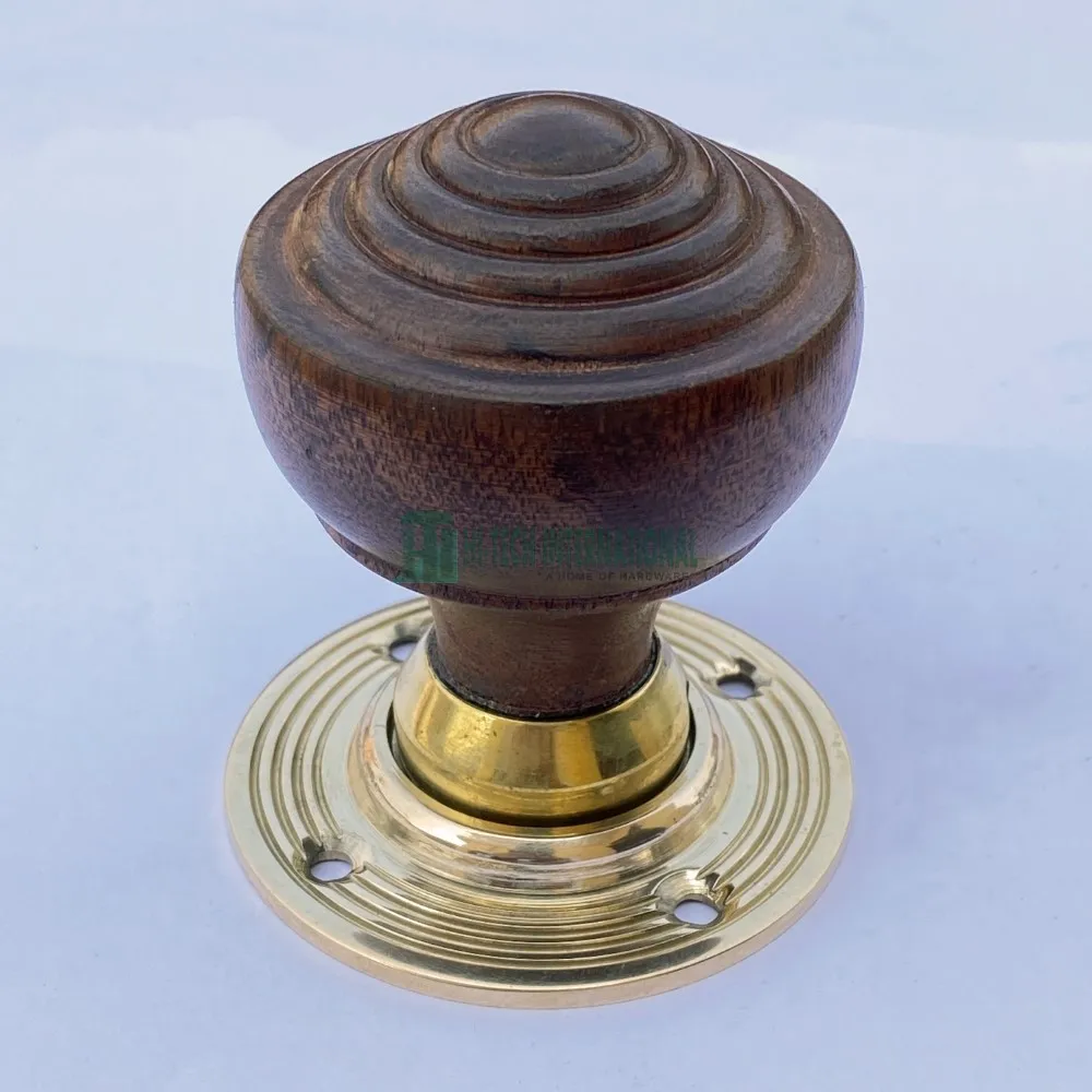 Wooden Ringed Door Knob Period Victorian Hardware Wholesale High Quality Door Handle Manufacturer Bulk