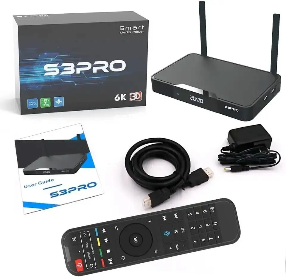Новейшие супербоксы S3 PRO S4 S5 Max Bundle 8K H DMI 64GB suers Box 3 полностью загружены (2G RAM + 32G ROM).$20