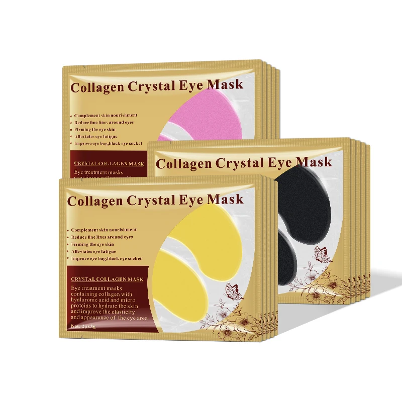 POUQUR  Private Label Gold Eye Mask Anti agingWrinkle Mask For Eye Remove Dark Circles Golden Eye Patch In Stock