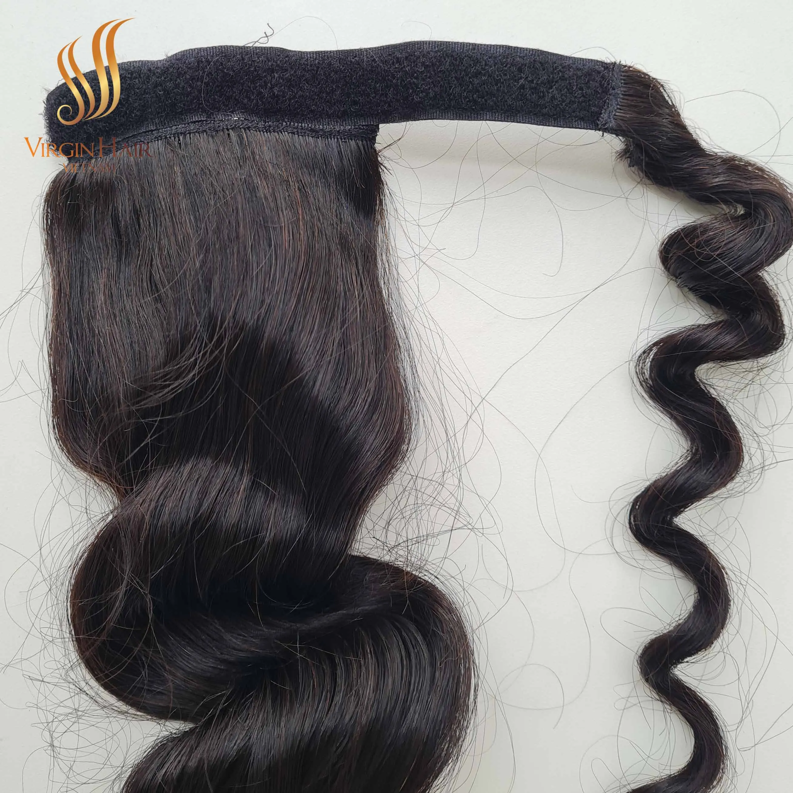 100% Human Hair Ponytail Wholesale Price Customized Style Natural Color High Quality Vietnamese Raw Virgin Hair