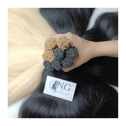 Hot Sale Straight I Tip Hair All Color 100% Virgin Human Hair Unprocessed Clip in Vietnamese Hair No Genius Weft