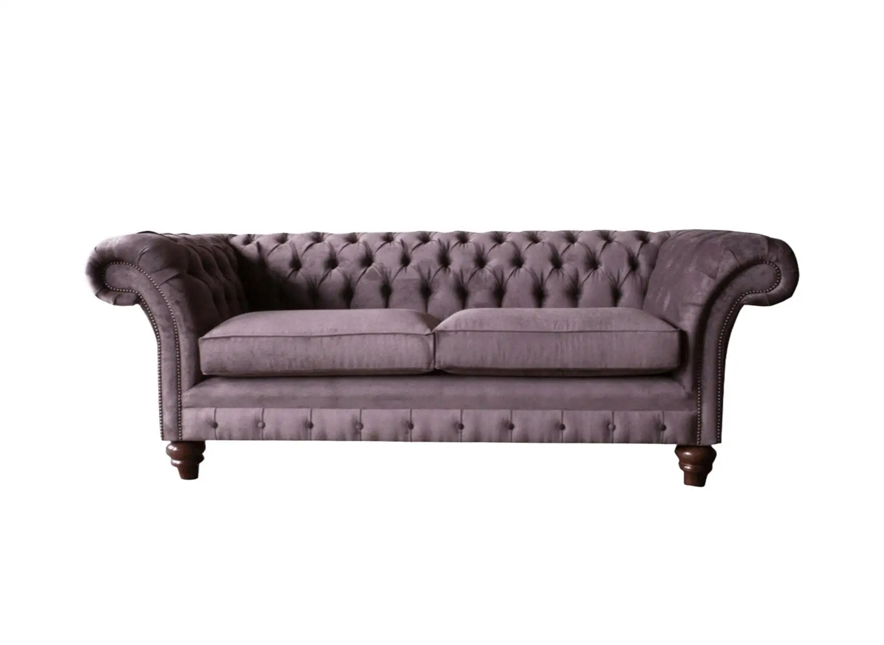 Chesterfield Couch Upholstery Classic Leather Textile 3 Seater Sofa Three-Seater