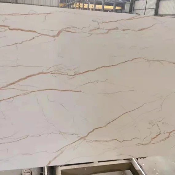 Louis XIV White stone base with flower veins most advanced technology good luminosity rich colors  artifical stone