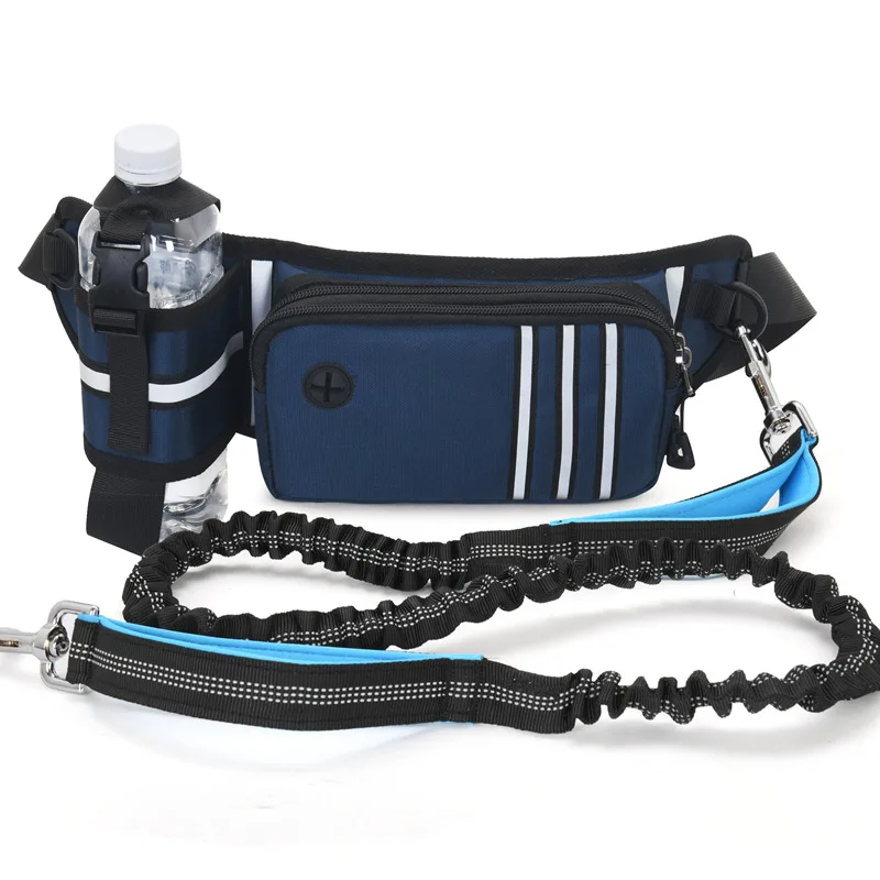 Pet Dog Walk Multifunctional Kettle Waist Bag Elastic Leash Dog Chain Running Fitness Bag Adjust Designer Pet Fanny Pack