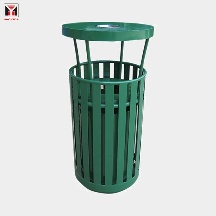 Factory wholesale trash bin galvanized steel wasted box outdoor street dustbin large volume recycle trash bin