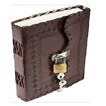 Top Selling A5 Vintage Travel Writer Notebook Diary Personal Leather Bound Journal with Lock & Key Best Price Paper Cover