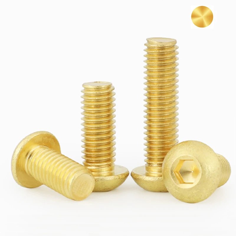 H59 H62 H65 Stainless Steel 304 316 Hex Socket Pan Head Screw Button Head Screw carbon steel Fasteners factory DIN7380