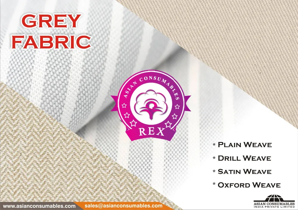 100% raw cotton with grey fabric with export and premium quality high grade fabric yarn with light weight thickness