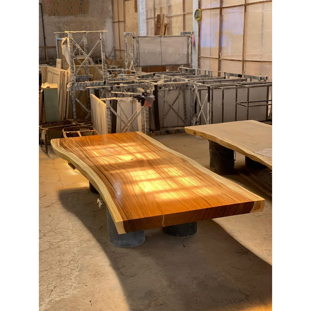 Dining Table From Slab Wood Suar Wood Topa Table For Restaurant Furniture And Dining Room Furniture