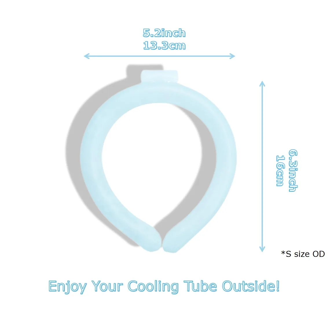 Summer Outdoor Neck Cooler Personal Air Conditioner Cooling Neck Wraps Reusable Cold Ice Pack Gel Neck Cooling Tube