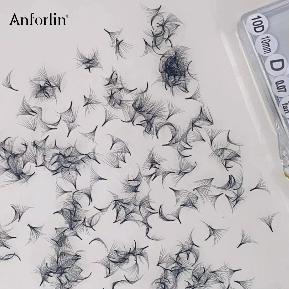 Korean pbt fiber 20d loose pro made fans eyelash extensions 1000 pre made volume fans eyelash extension trays vendor