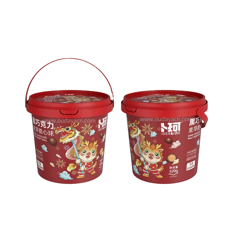 Wholesale pp customization 1kg plastic barrel with lid handle