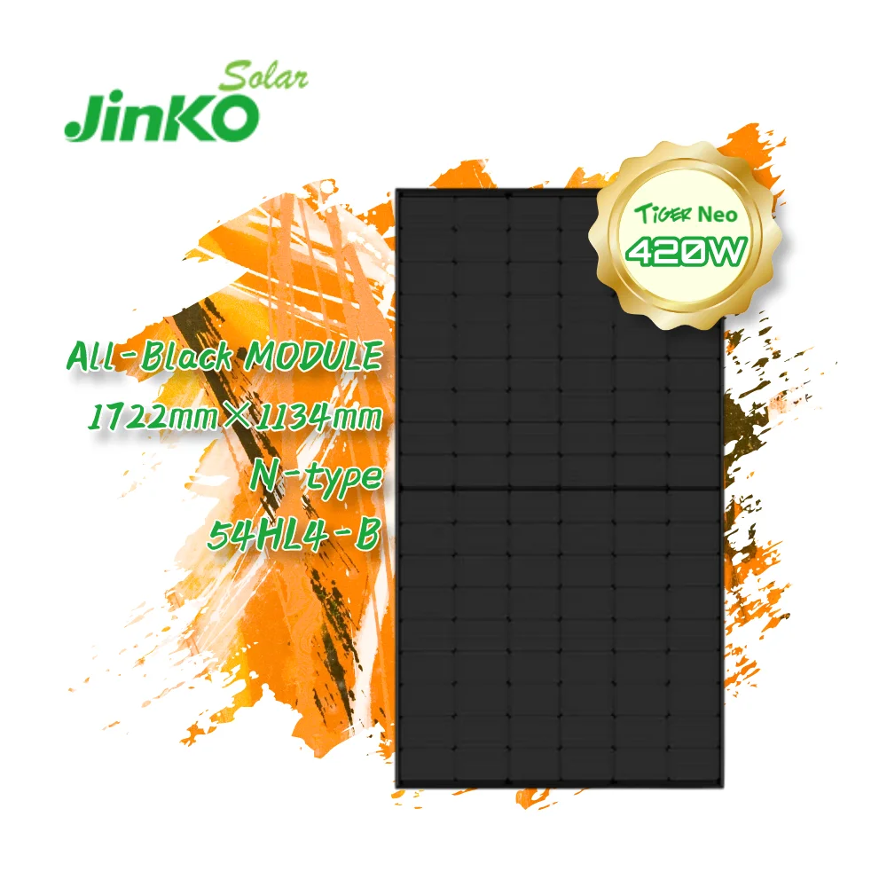 Солнечные панели Jinko Tiger Neo-type 54hl4-b 400-420 ватт модуль 400 Вт 405 410 415 420 все черные солнечные для домашнего использования