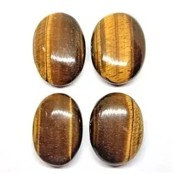 Wholesale Smooth Natural Tiger Eye Crystal Stone Semi-Precious Stone Crafts for Palm Pocket Worry Stone